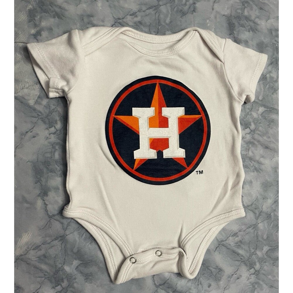 MLB Houston Astros Baseball Baby Onesie Bodysuit Clothes Outfit, Size 0-3 months